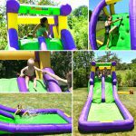 9029A bounceland double water slide features kids play