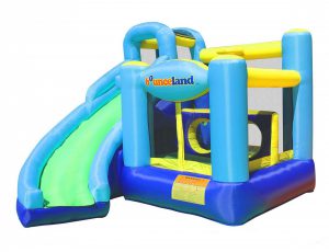 9074b bounceland ultimate combo bounce house with slide features