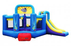 pop star bounce house with slide