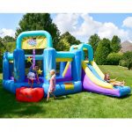 pop star bounce house with slide